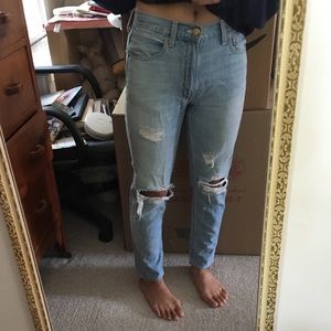 AMERICAN EAGLE light wash vintage hi-rise jeans